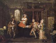 William Hogarth Painting fashionable marriage group s visit to doctor oil painting artist